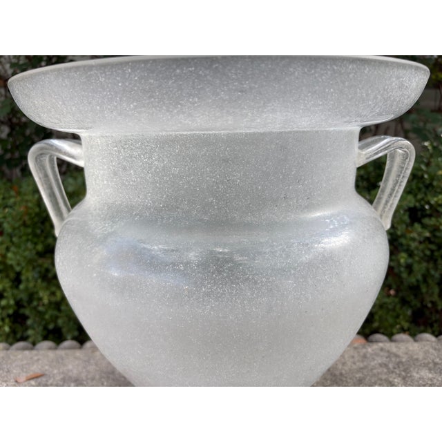 1930s Murano Glass Urn Signed Seguso For Sale - Image 12 of 14