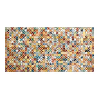800 Circles - Original Large Colorful Geometric Abstract Acrylic and Oil Pastel Painting by Brandon Neher For Sale