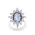 Contemporary Kai Moonstone Sapphire Cocktail Ring in 14k Solid Gold, size 7 For Sale - Image 3 of 12