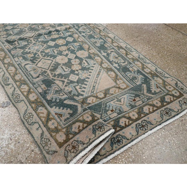 Textile Galerie Shabab Collection Mid-20th Century Persian Malayer Throw Rug For Sale - Image 7 of 8