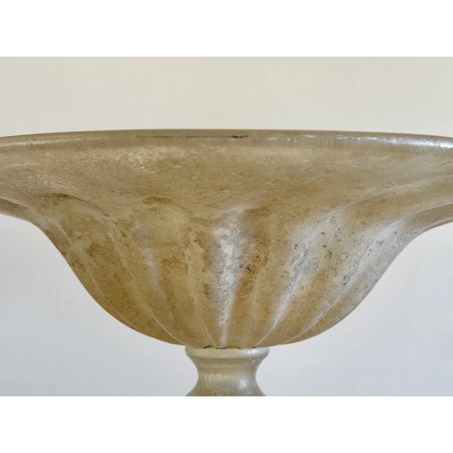 Mid 20th Century Italian Scavo Glass Compote For Sale In Palm Springs - Image 6 of 15