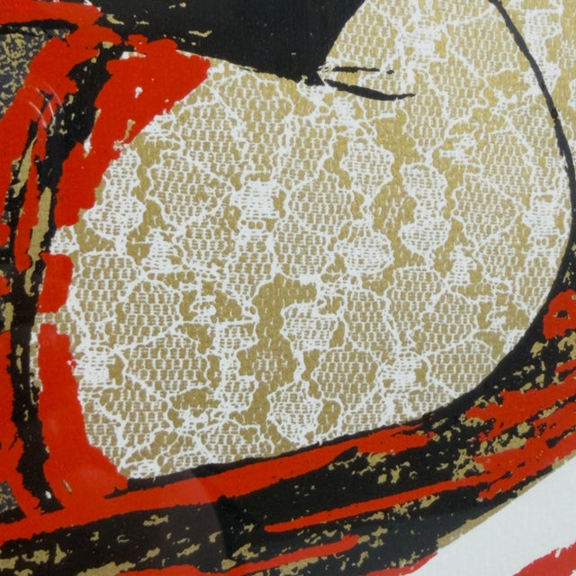 Salvatore Fiume, Odalisque Woman, Silkscreen, 1950s For Sale - Image 6 of 12