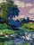 Textile Oil Painting Geese Are Swimming in the Lake Oksana Ivanyuk For Sale - Image 7 of 11
