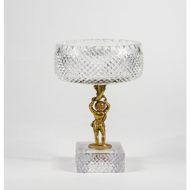 Backsplash in Worked Crystal & Brass, 1980s For Sale - Image 4 of 10