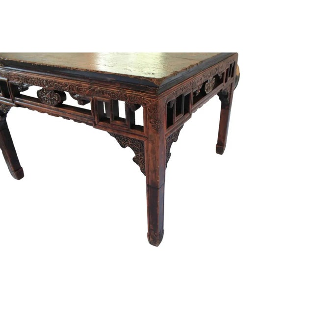 Late 19th Century Antique Qing Dynasty Carved Chinese Center, Accent or Side Table For Sale - Image 5 of 12