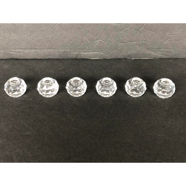 Vintage Miniature Cut Glass Crystal Can6dleholder Set Of For Sale In New York - Image 6 of 13