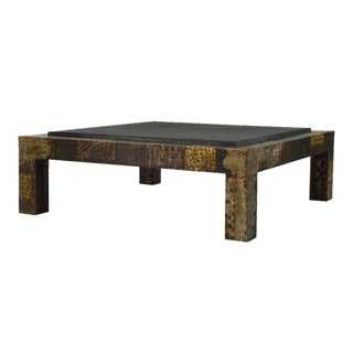 Paul Evans for Directional Brutalist Patchwork Metal Coffee Table
