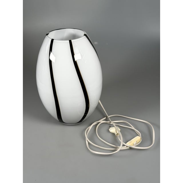 Vintage Glass Table Lamp by Volux, Italy, 1980s For Sale - Image 12 of 16