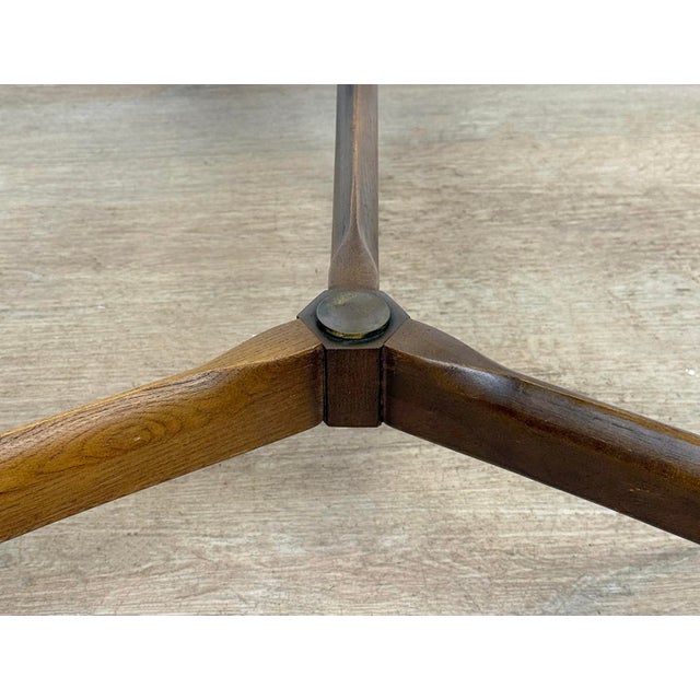 Mid-Century Walnut Sculptural Guitar Pick Side Table by Lane For Sale - Image 12 of 13