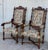 About Louis XVI style pair of carved armchairs, Spain, 1900s Good antique condition with some minor marks from used and...
