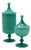 Emerald-Green Glass Sweet Jars, Italy, 1960s, Set of 2 For Sale