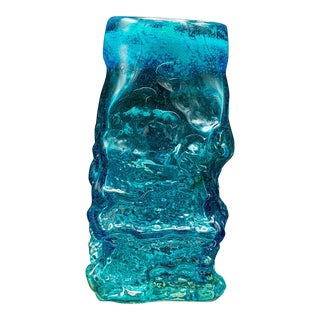 1950s Vintage Italian Art Glass Decorative Flower Vase For Sale