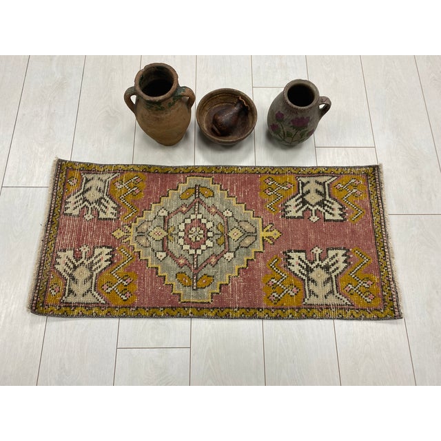 1950s Oushak Anatolian Wool Area Carpet For Sale - Image 5 of 6