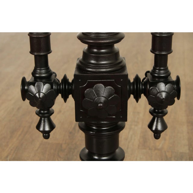 Victorian Renaissance Revival Antique Walnut Carved Pedestal For Sale - Image 11 of 12