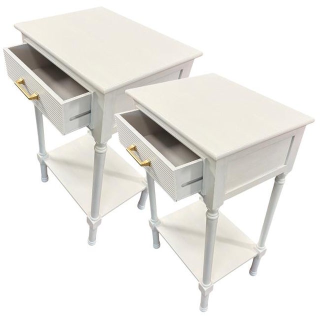 Faux Bamboo One-Drawer Nightstands – Pair For Sale In West Palm - Image 6 of 8