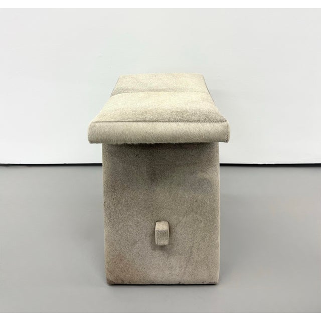 Animal Skin Late 20th Century Contemporary Cowhide Low Stool For Sale - Image 7 of 8