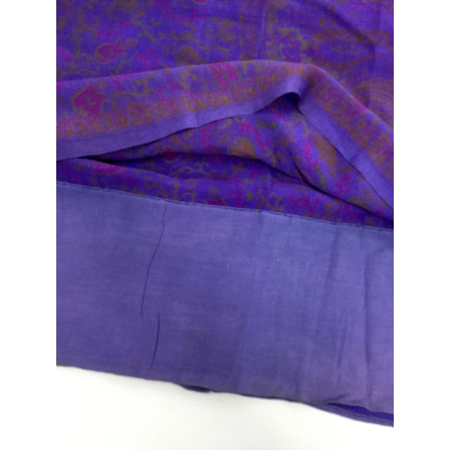 Antique Pure Silk Crepe De Chine Indian Sari For Sale In Portland, ME - Image 6 of 11