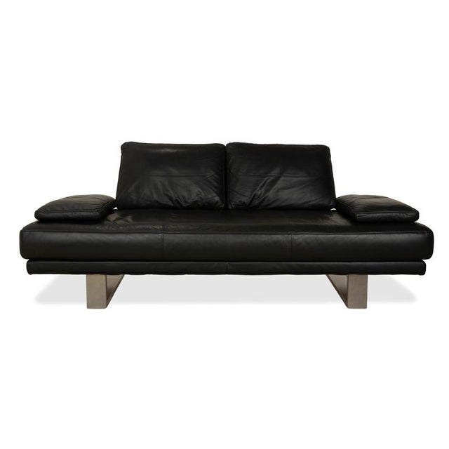 Model 6600 2-Seater Sofa in Black Leather from Rolf Benz For Sale - Image 15 of 15