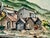 Rustic Henry Emil Salloch Original Watercolor on Paper Cape Breton St Margaret, Ns, Canada. 1953. For Sale - Image 3 of 7