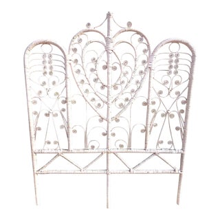 1960s Vintage Rattan Twin Size Headboard For Sale