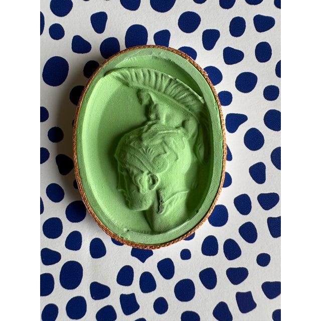 Contemporary 2025 Marin Montagut Parisian Large Green Intaglio Plaster Grand Tour Replica, Framed For Sale - Image 3 of 10