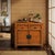 Orange Distressed Vintage Style Weathered Orange Drawers Credenza Cabinet For Sale - Image 8 of 15