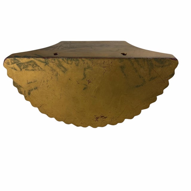 Late 20th Century Vintage Fluted Column Decorative Gilded Wall Display Brackets For Sale - Image 5 of 6