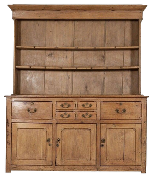 Large Antique English Pine Dresser, 1850