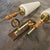 Brass Set of Two 1950s Mid-Century Modern Brass, Bamboo and Glass Italian Wall Sconces For Sale - Image 8 of 12