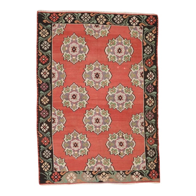 Mid 20th Century Large Vintage Turkish Kilim Rug For Sale