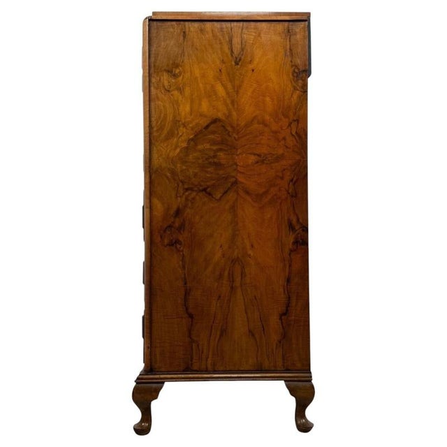 Antique Figured Walnut Cabinet, 1900s For Sale - Image 11 of 13