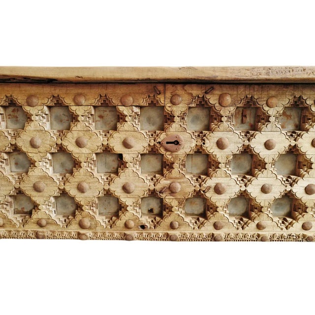 Wood Raw Vintage Old Door Console Table For Sale - Image 7 of 9