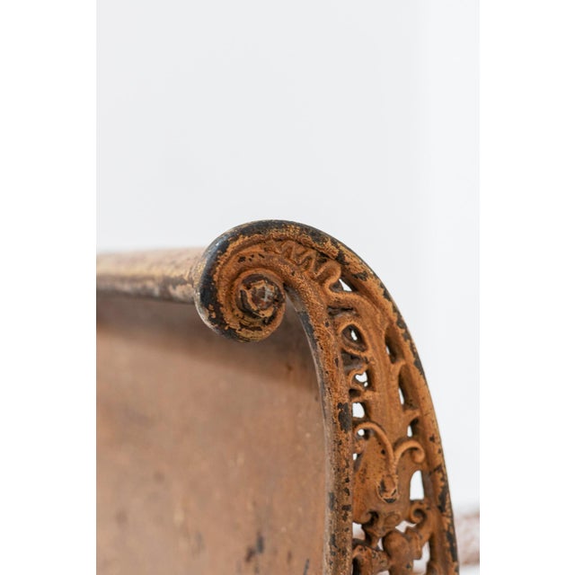 Antique Industrial Single Bed in Wrought Iron, 1890s For Sale - Image 10 of 14