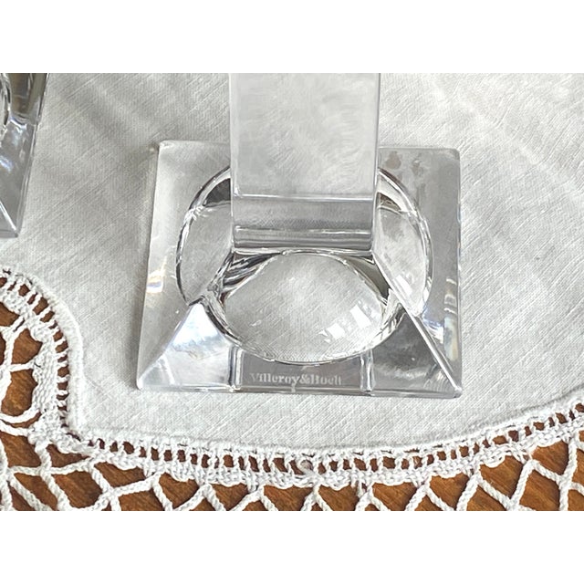 1980s Vintage German Crystal Candlesticks from Villeroy & Boch, 1980s, Set of 2 For Sale - Image 5 of 6
