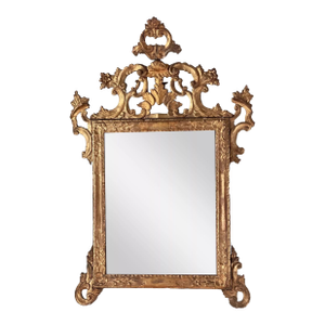 18th Century Rococo Gilt Mirror From Lucca Italy