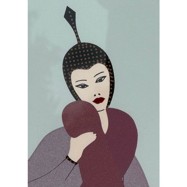 Art Deco Erté Framed Serigraph “Symphony in Black” (1980s) — Official Hand-Signed Limited Edition Print 132/300, Robertson Publishing For Sale - Image 3 of 12