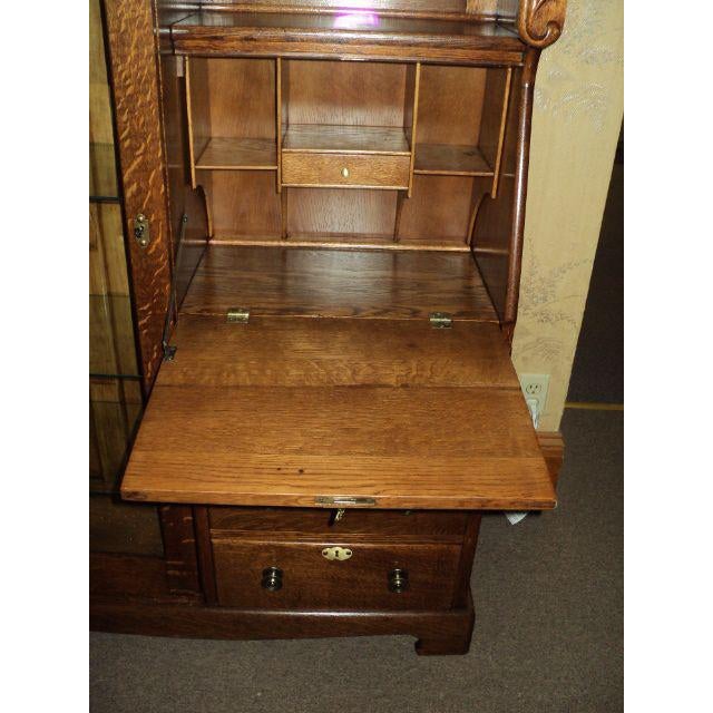 Antique Oak Side by Side Secretary Bookcase Chairish