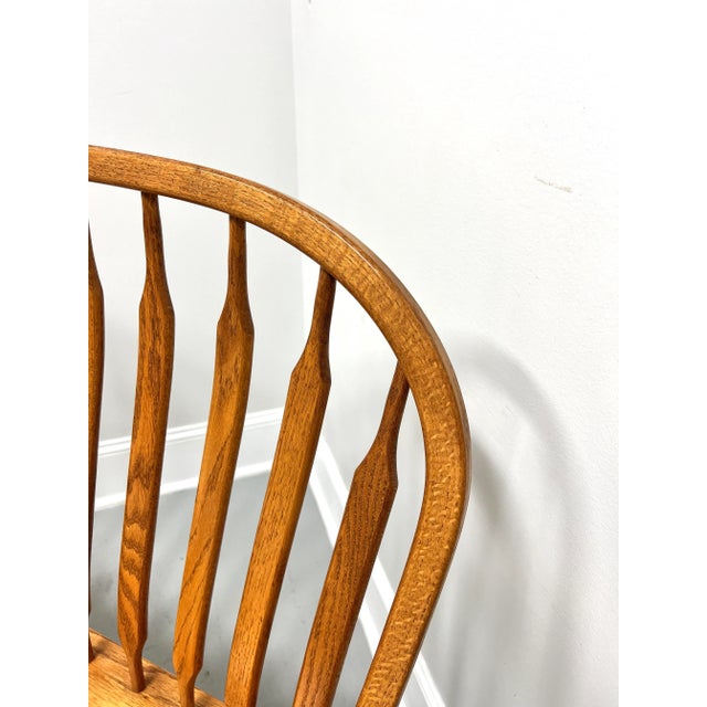 Amish Made Rockford Style Oak Windsor Bench For Sale In Charlotte - Image 6 of 10