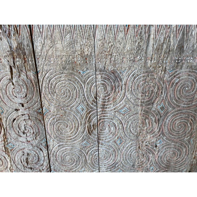 Andrianna Shamaris Hand Carved Panel Symbolizing Peace and Happiness For Sale - Image 4 of 18