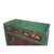 1970s Vintage Distressed Rich Green Red Floral Graphic Credenza Sideboard Cabinet For Sale - Image 5 of 9