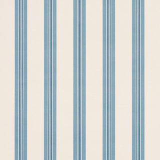 Sample - Schumacher Chatham Stripe Wallcovering In Delft For Sale