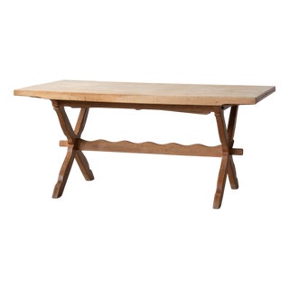 Sculptural Oak Table by Henning Kjærnulf, 1960s For Sale