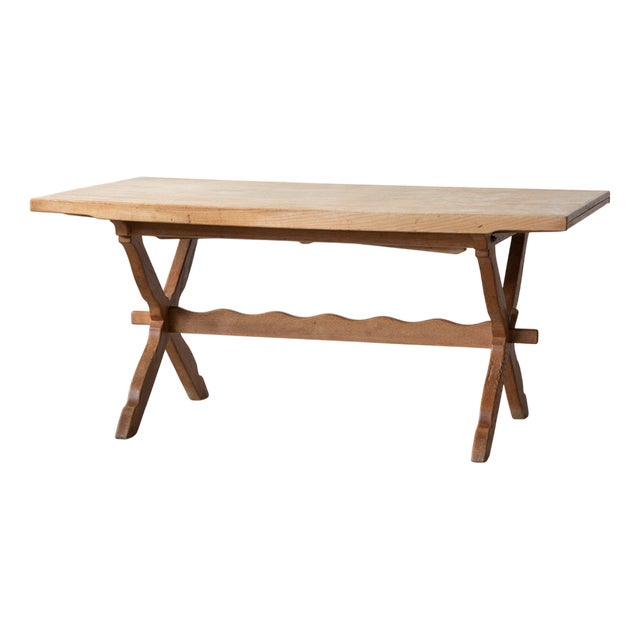 Sculptural Oak Table by Henning Kjærnulf, 1960s For Sale
