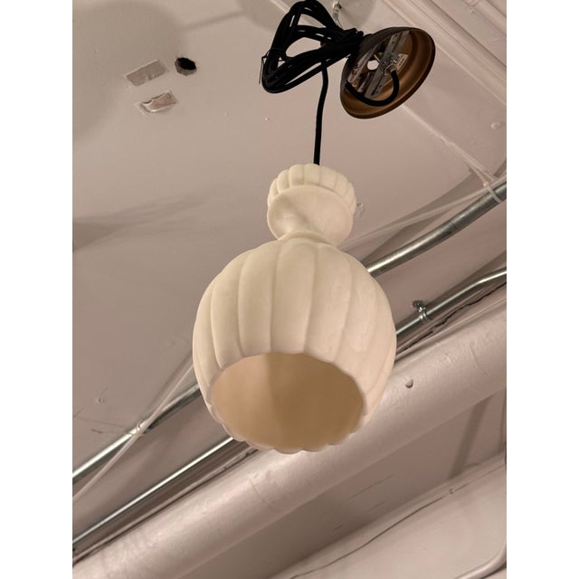 Pottery Barn Noah Fluted Light Pendant For Sale - Image 11 of 13