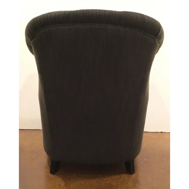 Wood Cyan Co. Charcoal Tufted Transitional Sultry Lounge Chair For Sale - Image 7 of 8