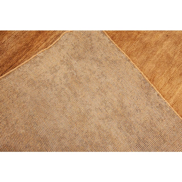 Textile Contemporary Hand-Knotted Wool Rug in Shade of Golden Brown by Doris Leslie Blau For Sale - Image 7 of 7