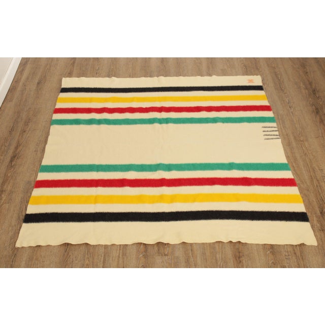Vintage Hudson's Bay Company FourPoint Wool Blanket Chairish