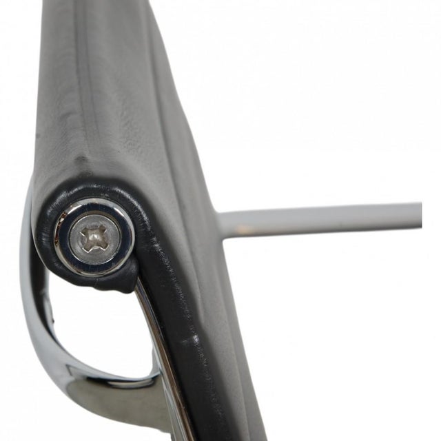 EA-108 Chair in Dark Grey Leather by Charles and Ray Eames, 2014 For Sale - Image 4 of 18