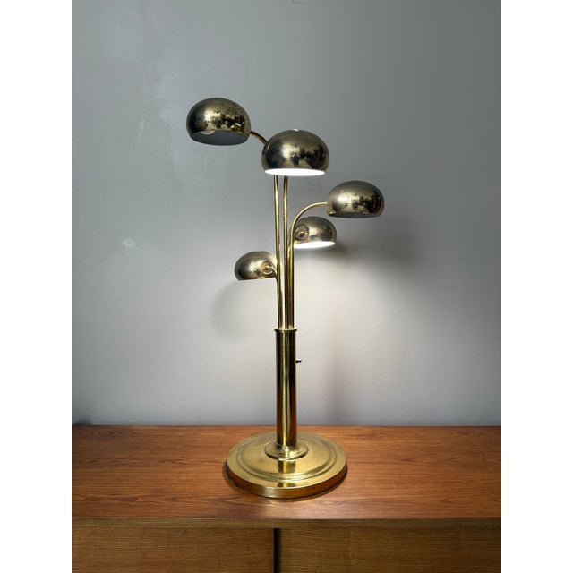 Vintage Brass Waterfall/Tiered Eyeball Lamp after Sonneman Gorgeous tiered waterfall/eyeball table lamp with attributions...