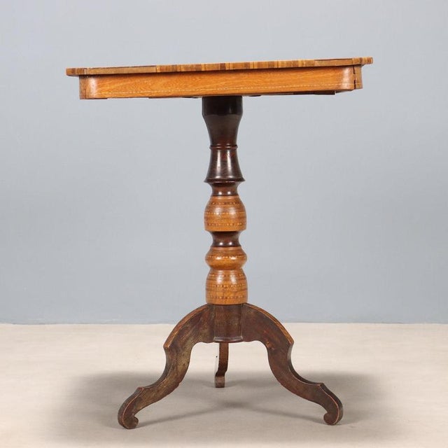 Walnut and Mahogany Coffee Table For Sale - Image 9 of 10